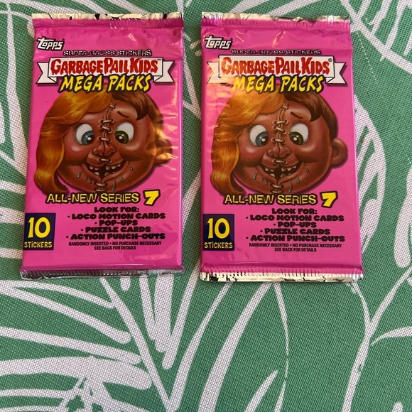 Topps Other - 2 Packs TOPPS GARBAGE PAIL KIDS SERIES 7 SEALED MEGA PACK 10-CARD STICKERS New